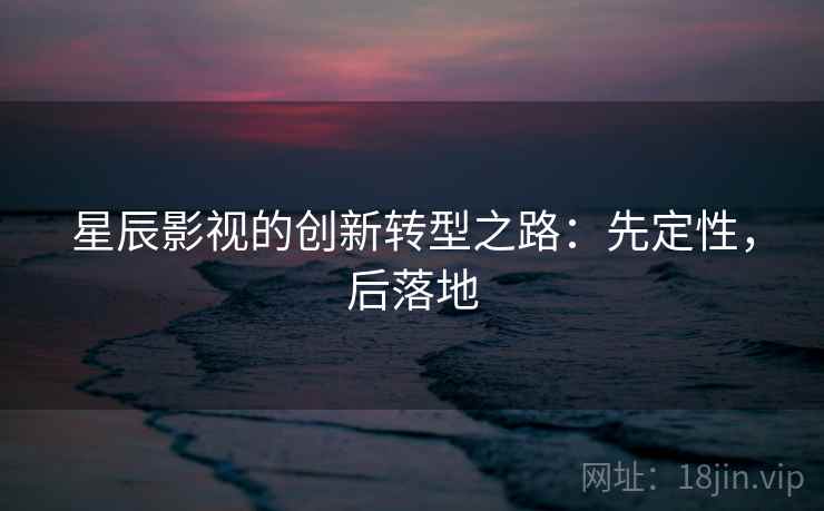 星辰影视的创新转型之路：先定性，后落地